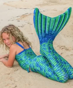 Discount Fin Fun havfruehale til børn - Sæt - Aussie Green (Grøn)