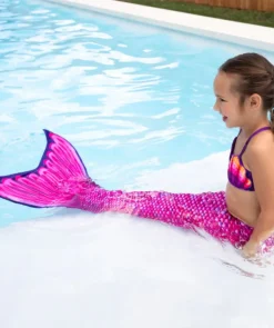 Discount Fin Fun havfruehale til børn - Sæt - Malibu Pink (Lyserød)
