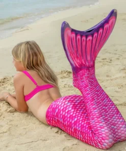 Discount Fin Fun havfruehale til børn - Sæt - Malibu Pink (Lyserød)
