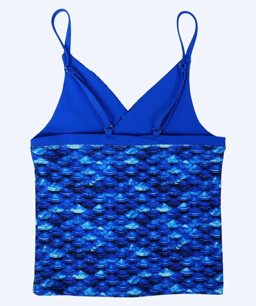 Hot Fin Fun tankini top til piger - Arctic Blue
