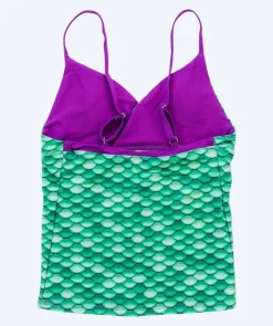 New Fin Fun tankini top til piger - Celtic Green