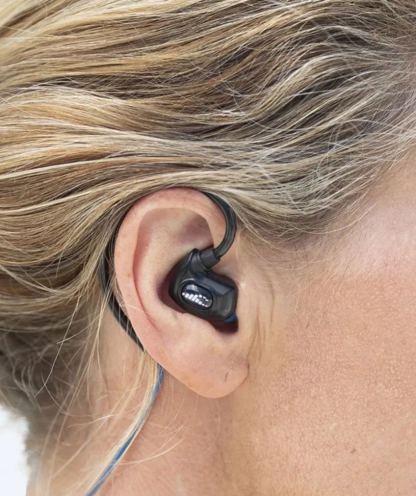 Discount H2O Audio H2OAudio vandtætte høretelefoner - Surge SX10 kort snor - Blå