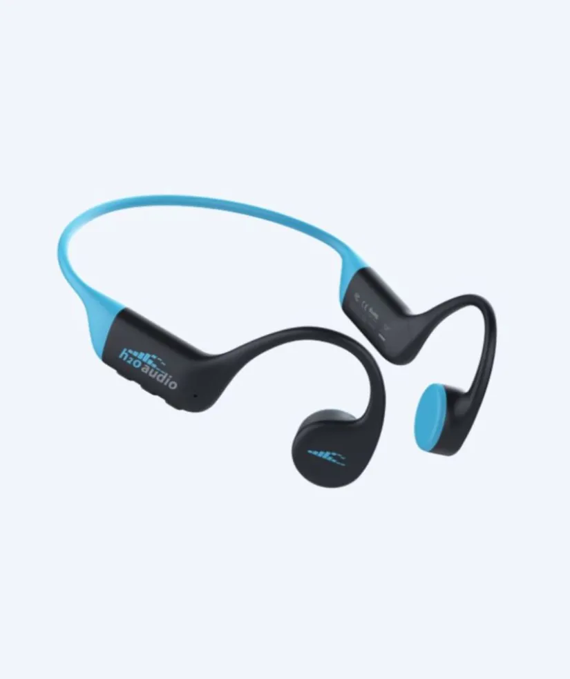 Best H2O Audio H2OAudio vandtætte høretelefoner - Tri 2 Multi-Sport m. BT og MP3 - Blå/sort