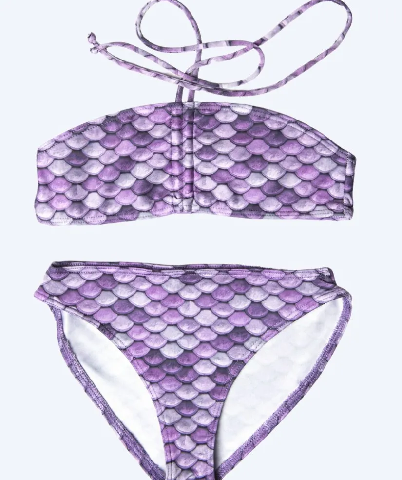 Outlet Kuaki Mermaids havfruebikini top til piger - Lilla