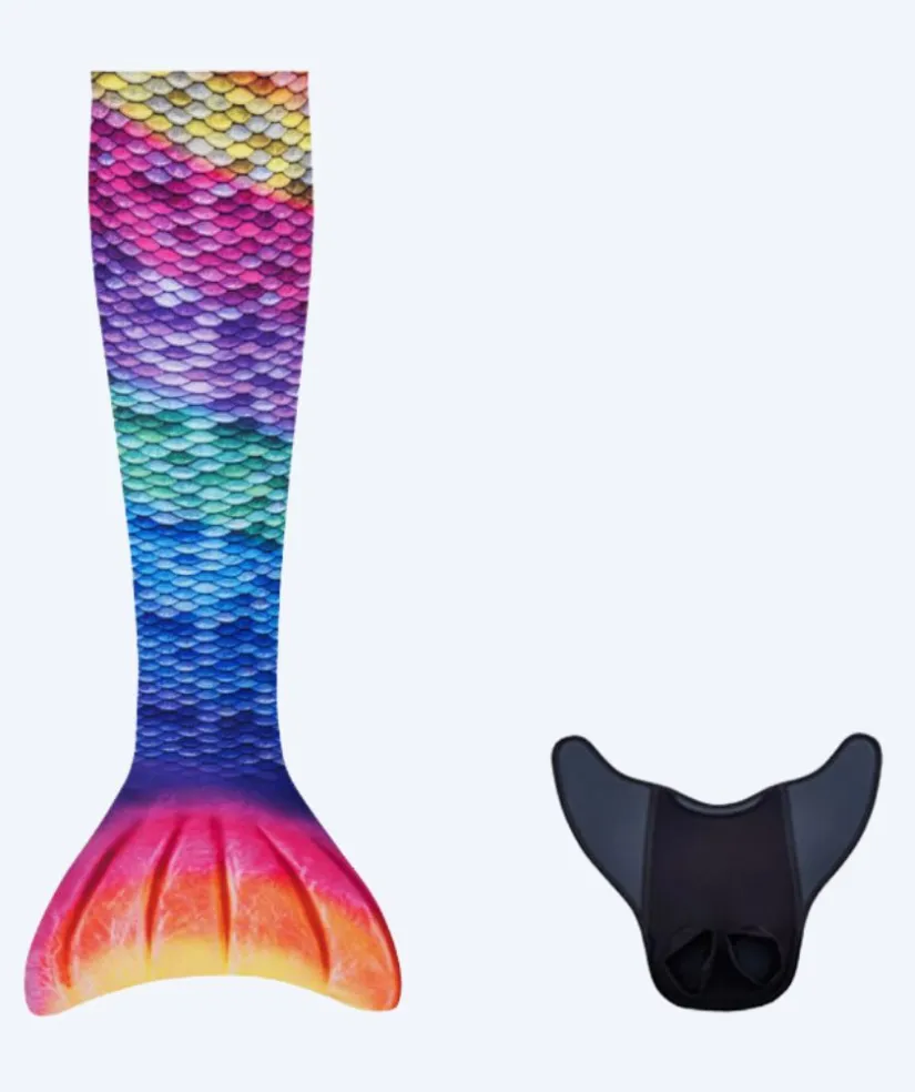 Hot Kuaki Mermaids havfruehale til børn - Sæt - Rainbow