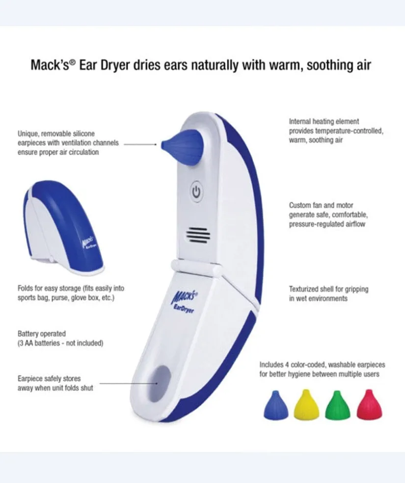 Best Macks Earplugs Mack´s ear dryer mod vand i øret