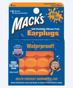 Macks Earplugs Mack´s ørepropper til børn 6 par - Orange