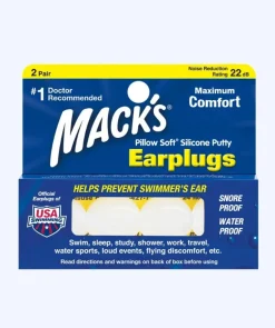 Macks Earplugs Mack´s ørepropper til svømning 2 par - Klar
