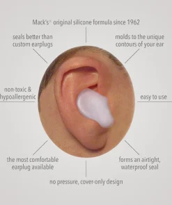 New Macks Earplugs Mack´s ørepropper til svømning 6 par - Klar