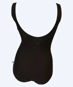 Mirou badedragt plus size til damer m. blomster - 1180s - Sort/hvid