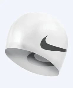 Nike badehætte - Big Swoosh - Hvid/sort