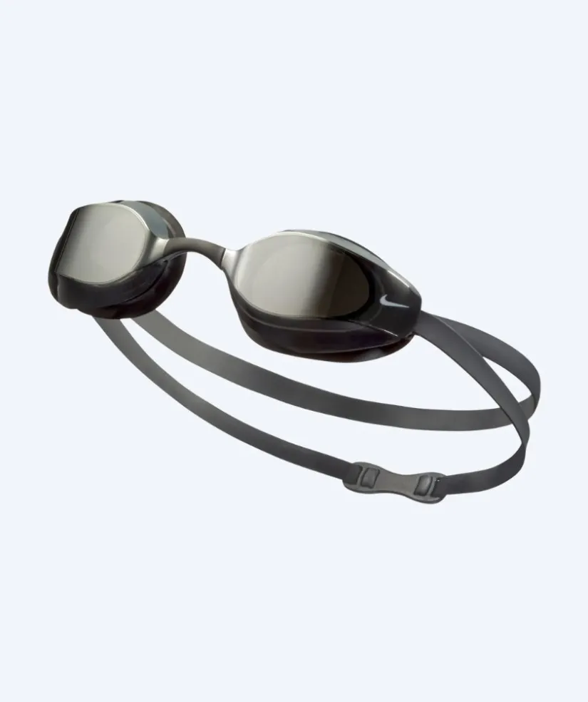 New Nike Elite svømmebriller - Vapor Mirror - Grå/sølv