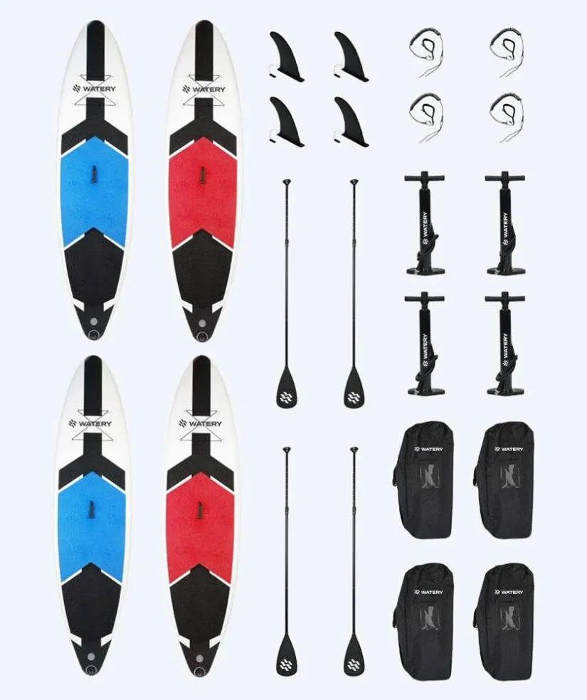 New Watery Pakketilbud: 4x Global oppustelig SUP PaddleBoard 10'6