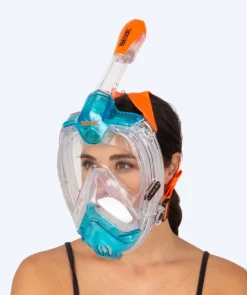 Hot SEAC fullface dykkermaske til voksne - Libera S/M - Orange/blå