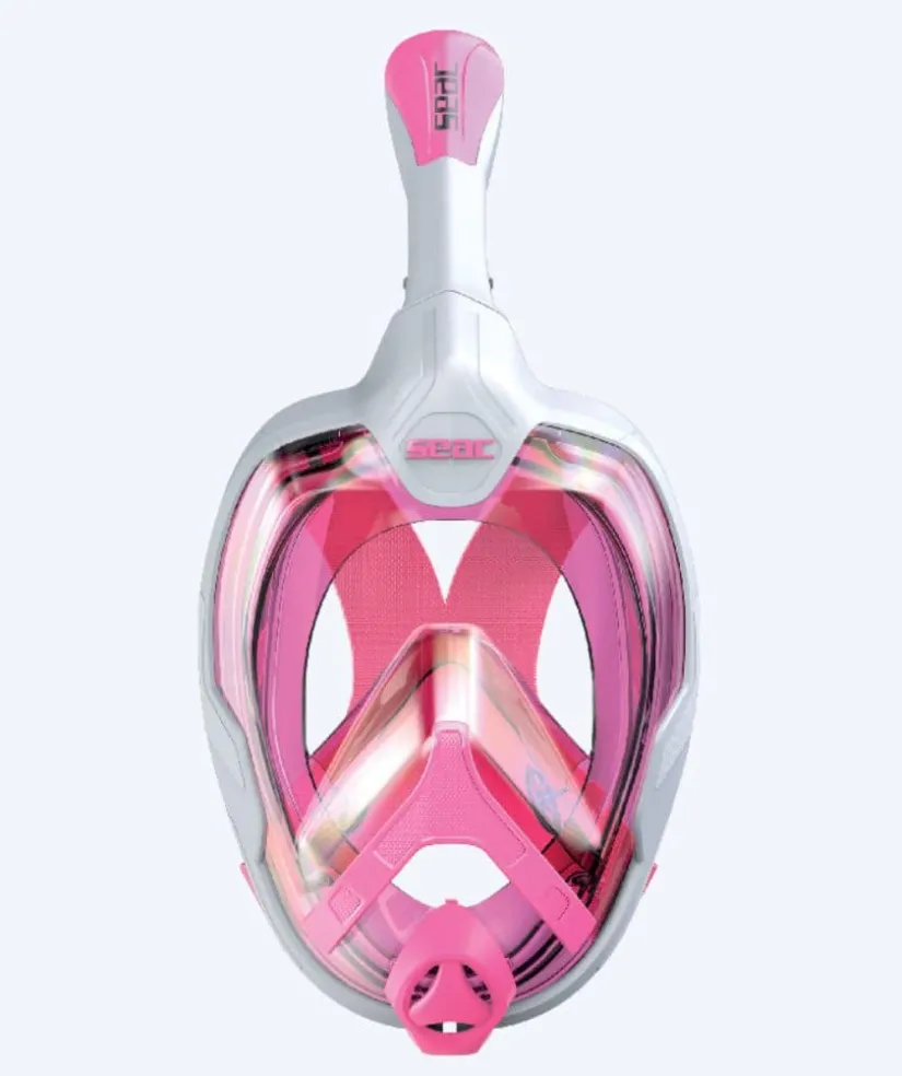 Clearance SEAC fullface dykkermaske til voksne - Magica S/M - Pink/hvid