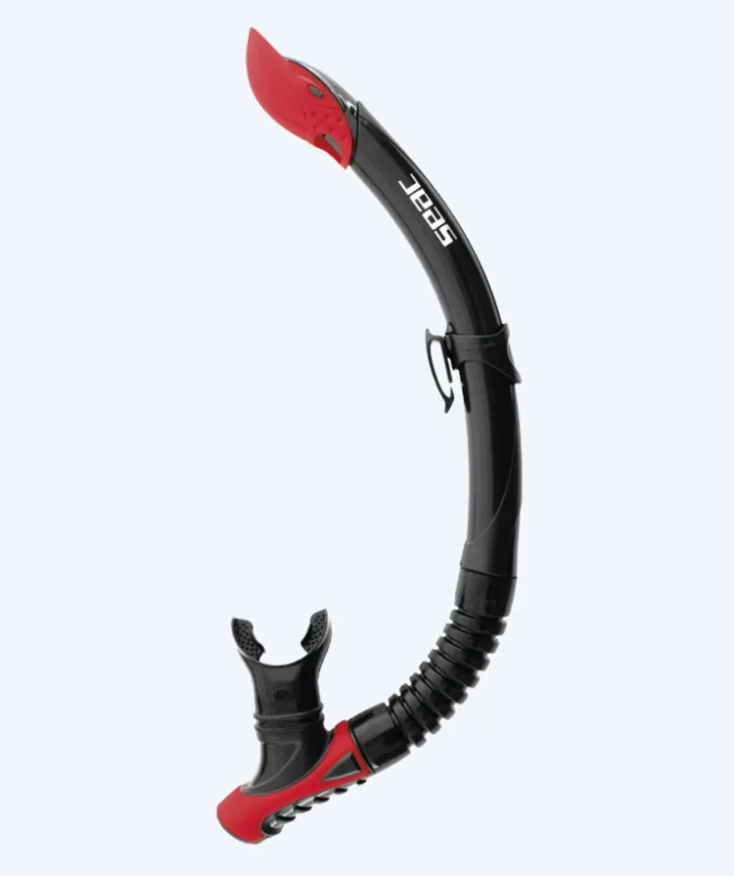 New SEAC semi-dry snorkel til voksne - Reverse - Sort/rød