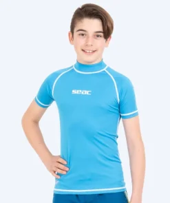 SEAC UV-trøje til børn - T-Sun Short - Blå/hvid
