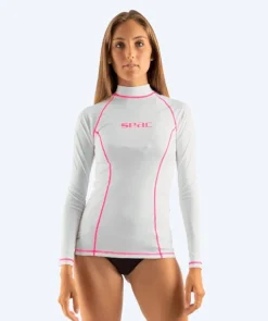 Clearance SEAC UV-trøje til damer - T-Sun Long - Hvid/pink