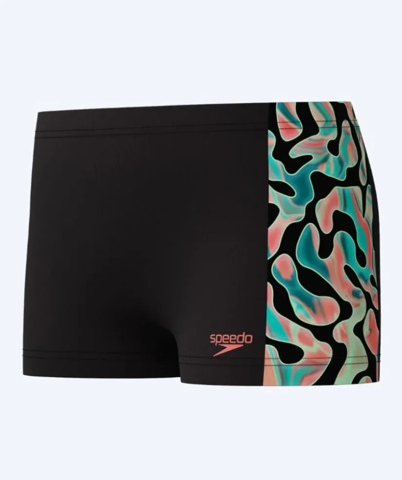 Outlet Speedo aquashorts til drenge - Digital Panel - Sort/grøn