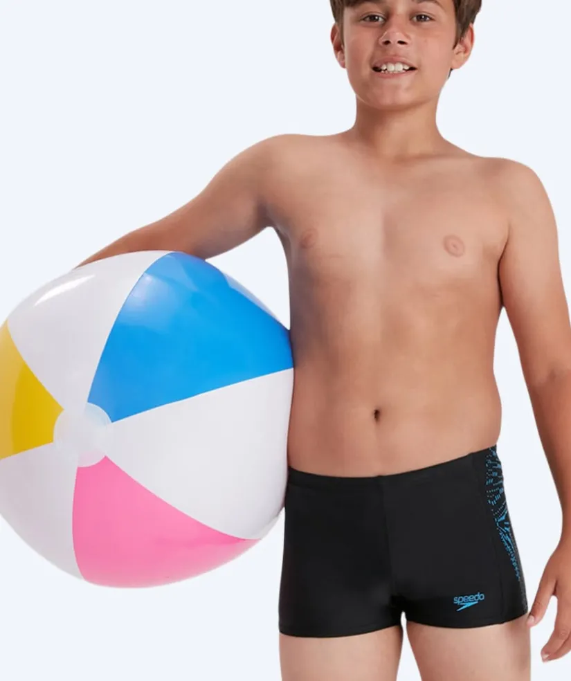 Discount Speedo aquashorts til drenge - Allover Panel - Sort/lyseblå