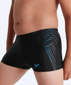 Discount Speedo aquashorts til drenge - Allover Panel - Sort/lyseblå