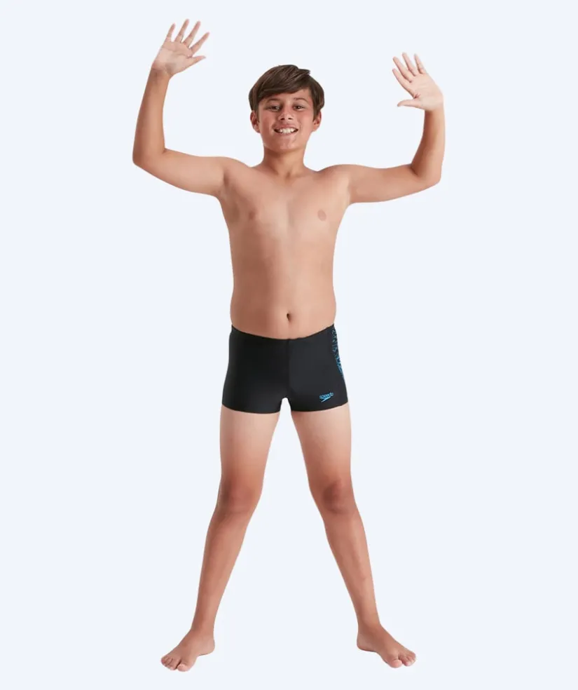 Discount Speedo aquashorts til drenge - Allover Panel - Sort/lyseblå