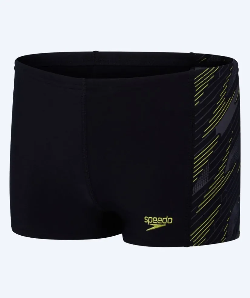 Sale Speedo aquashorts til drenge - Hyperboom Panel - Sort/gul