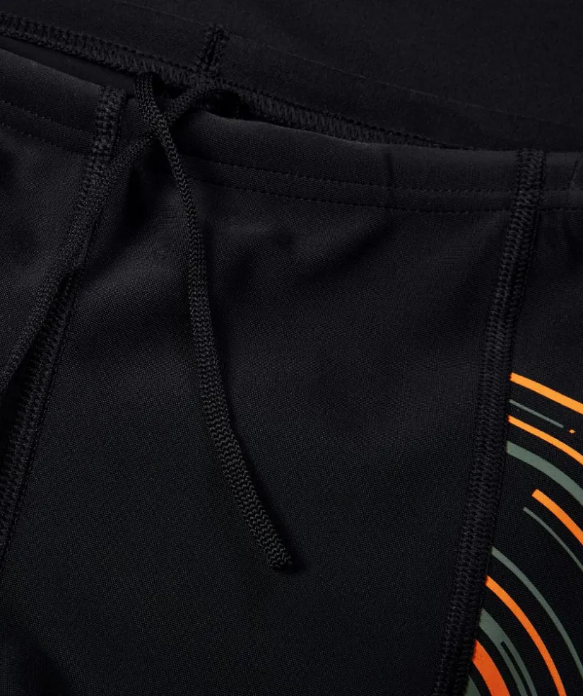 Discount Speedo aquashorts til drenge - Plastisol Placement - Sort/gul