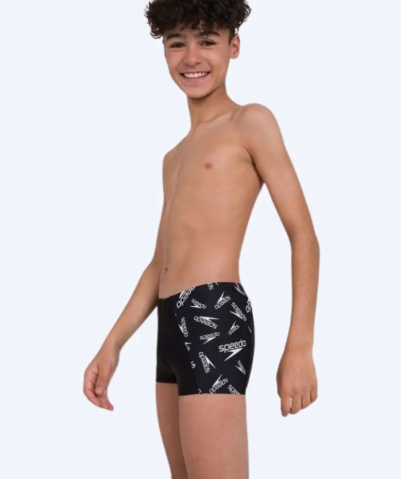 Discount Speedo aquashorts til drenge - Allover Panel - Sort/hvid