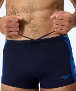 Online Speedo aquashorts til mænd - Hyperboom Splice - Mørkeblå/lyseblå