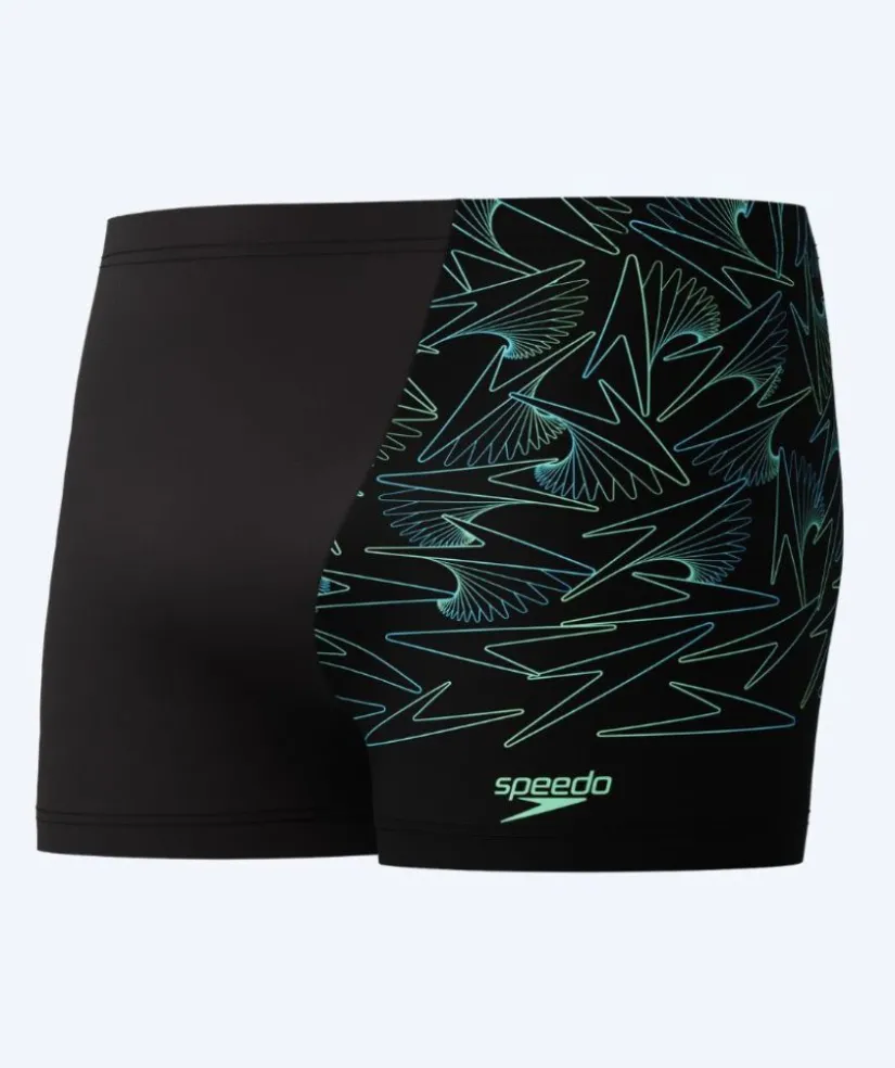 Hot Speedo aquashorts til mænd - Hyperboom V-Cut - Sort/grøn