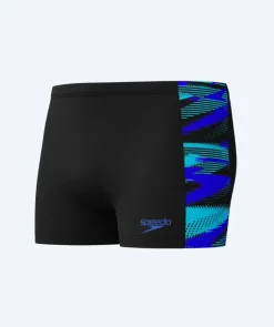 Best Speedo aquashorts til mænd - Hyperboom Panel - Sort/blå