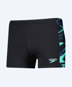 Sale Speedo aquashorts til mænd - Hyperboom Panel - Sort/turkis
