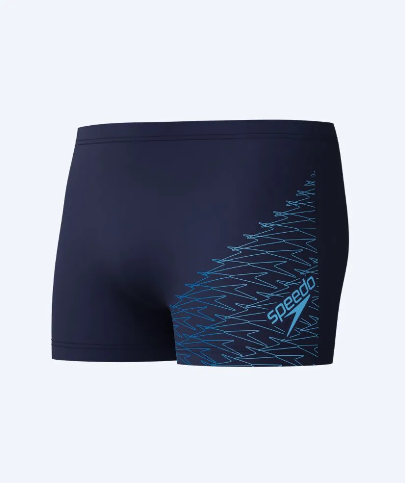 Hot Speedo aquashorts til mænd - Medley Logo - Mørkeblå/lyseblå