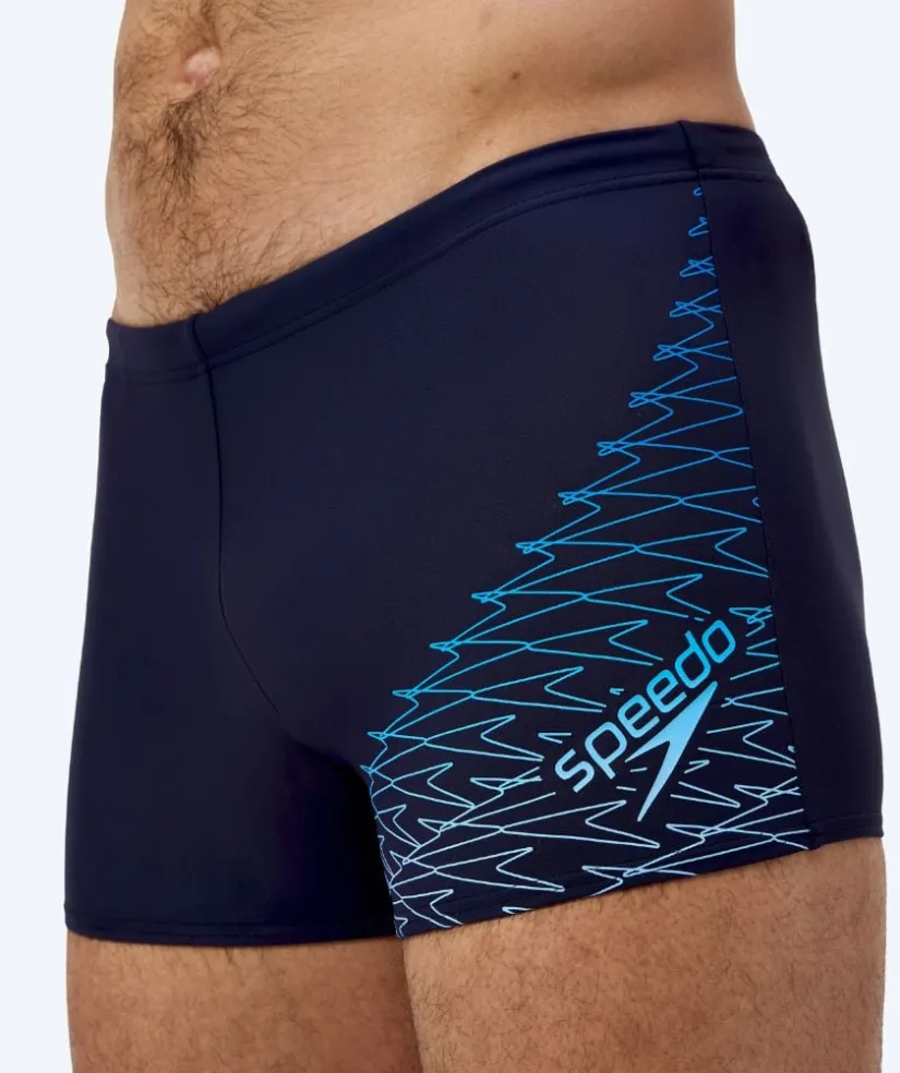 Hot Speedo aquashorts til mænd - Medley Logo - Mørkeblå/lyseblå
