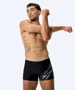 Outlet Speedo aquashorts til mænd - Medley Logo - Sort/lysegrå
