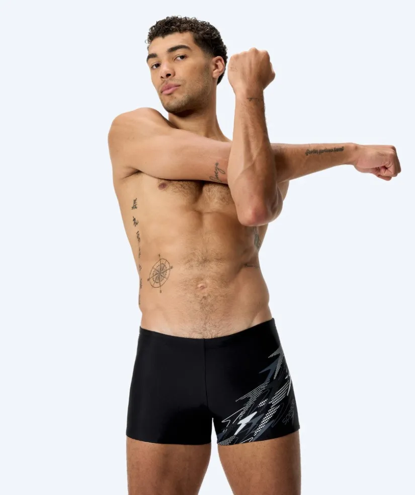 Outlet Speedo aquashorts til mænd - Medley Logo - Sort/lysegrå