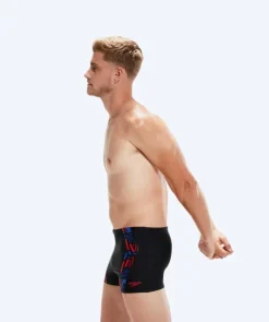 Online Speedo aquashorts til mænd - Tech Print - Sort/blå
