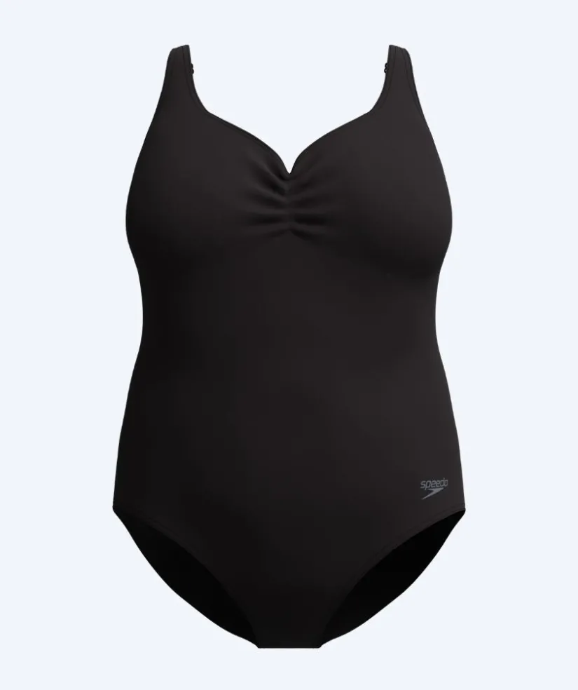 Outlet Speedo badedragt i plus size til damer - Shaping AquaNite - Sort