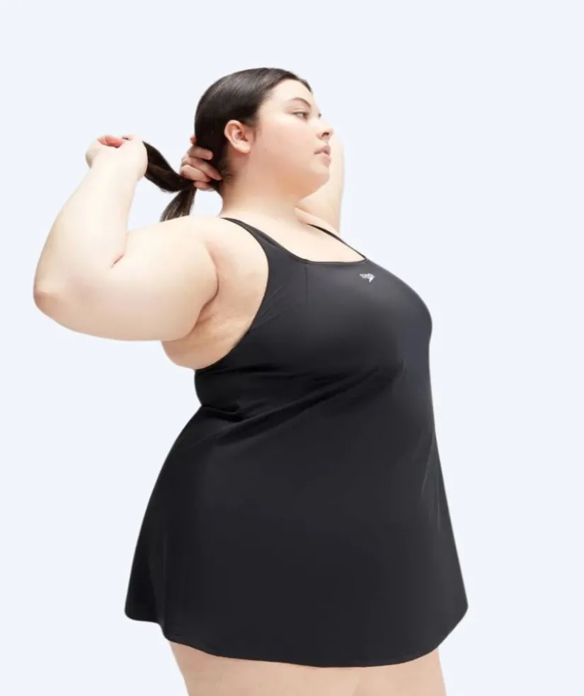 Sale Speedo badedragt i plus size til damer - Swim Dress - Sort