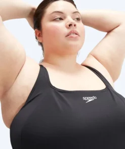 Sale Speedo badedragt i plus size til damer - Swim Dress - Sort