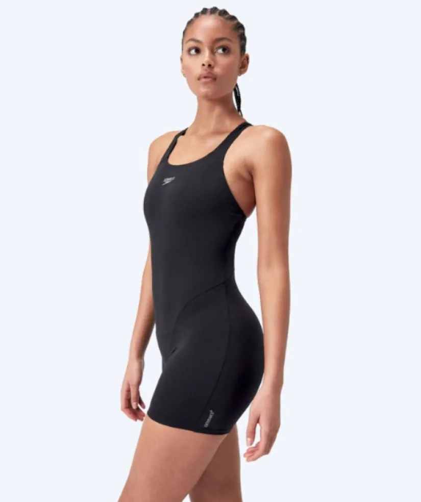Discount Speedo badedragt med ben til damer - Endurance - Sort