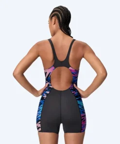 Outlet Speedo badedragt med ben til damer - Hyperboom Splice Muscleback - Sort/pink
