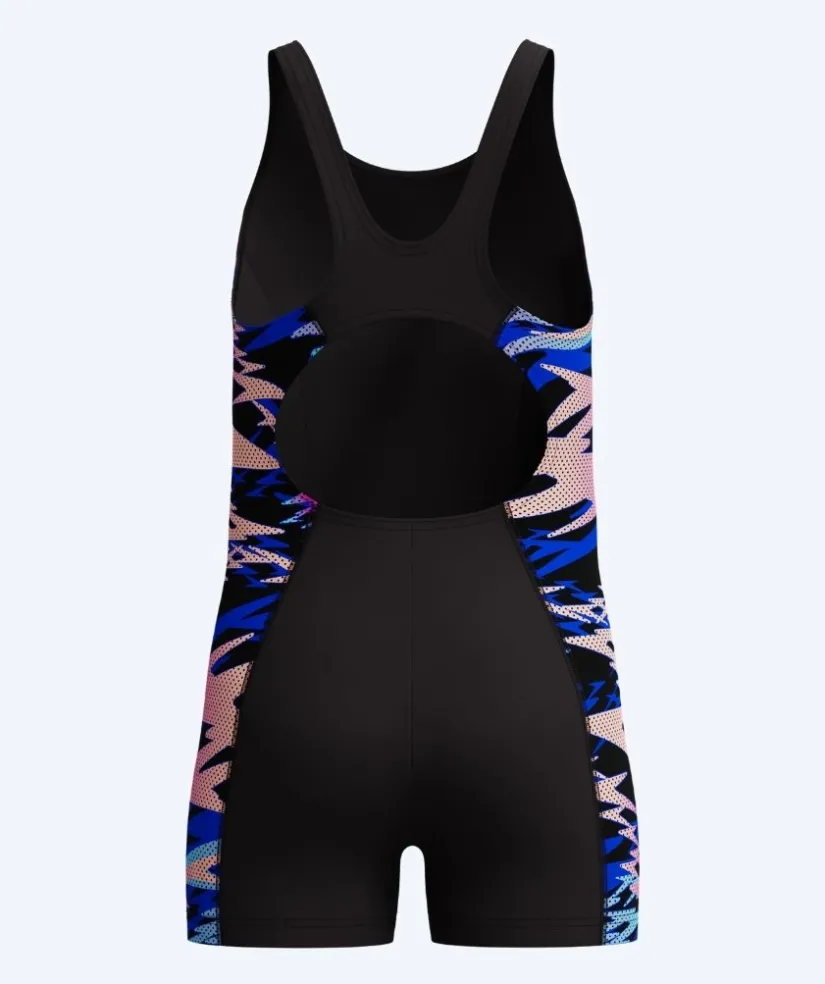 Hot Speedo badedragt med ben til piger - Hyperboom Splice Muscleback - Sort/pink/multi