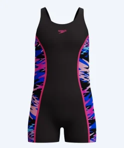Hot Speedo badedragt med ben til piger - Hyperboom Splice Muscleback - Sort/pink/multi