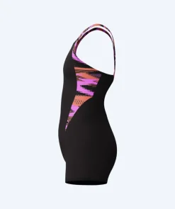 Outlet Speedo badedragt med ben til piger - Hyperboom Splice - Sort/pink