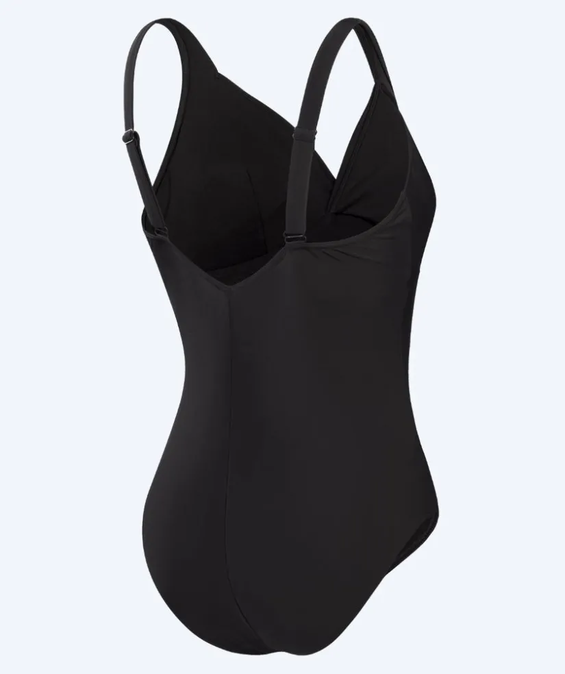 Outlet Speedo badedragt med indlæg til damer - Shaping Cross Knot - Sort