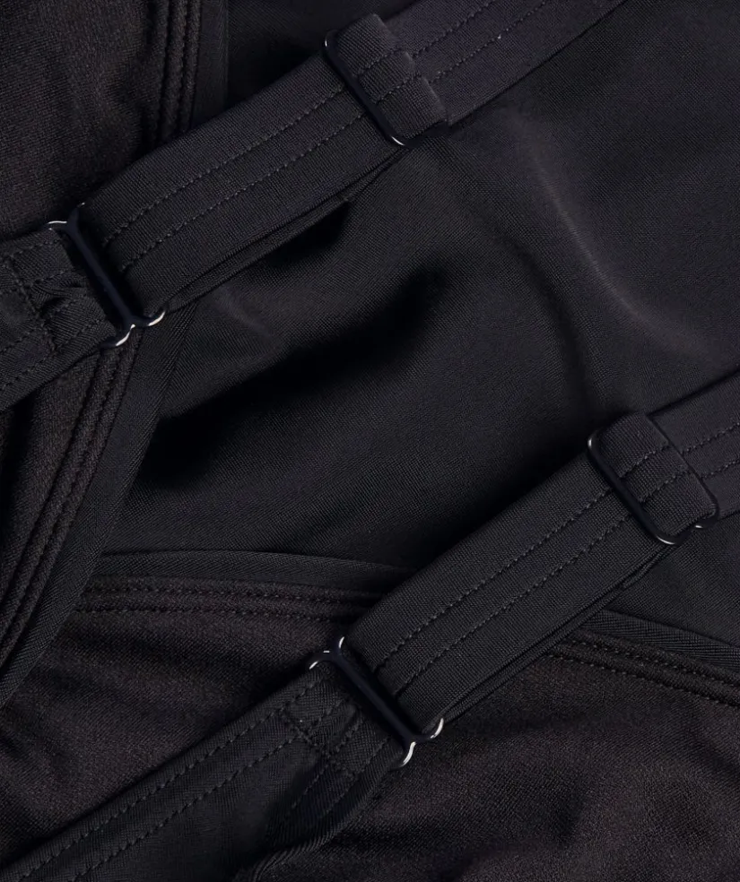 Outlet Speedo badedragt med indlæg til damer - Shaping Cross Knot - Sort