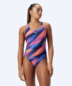 Sale Speedo badedragt til damer - Allover Digital Powerback - Blå/orange