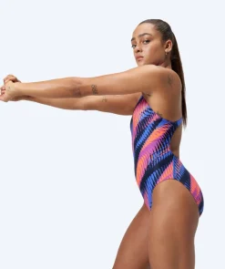Sale Speedo badedragt til damer - Allover Digital Powerback - Blå/orange